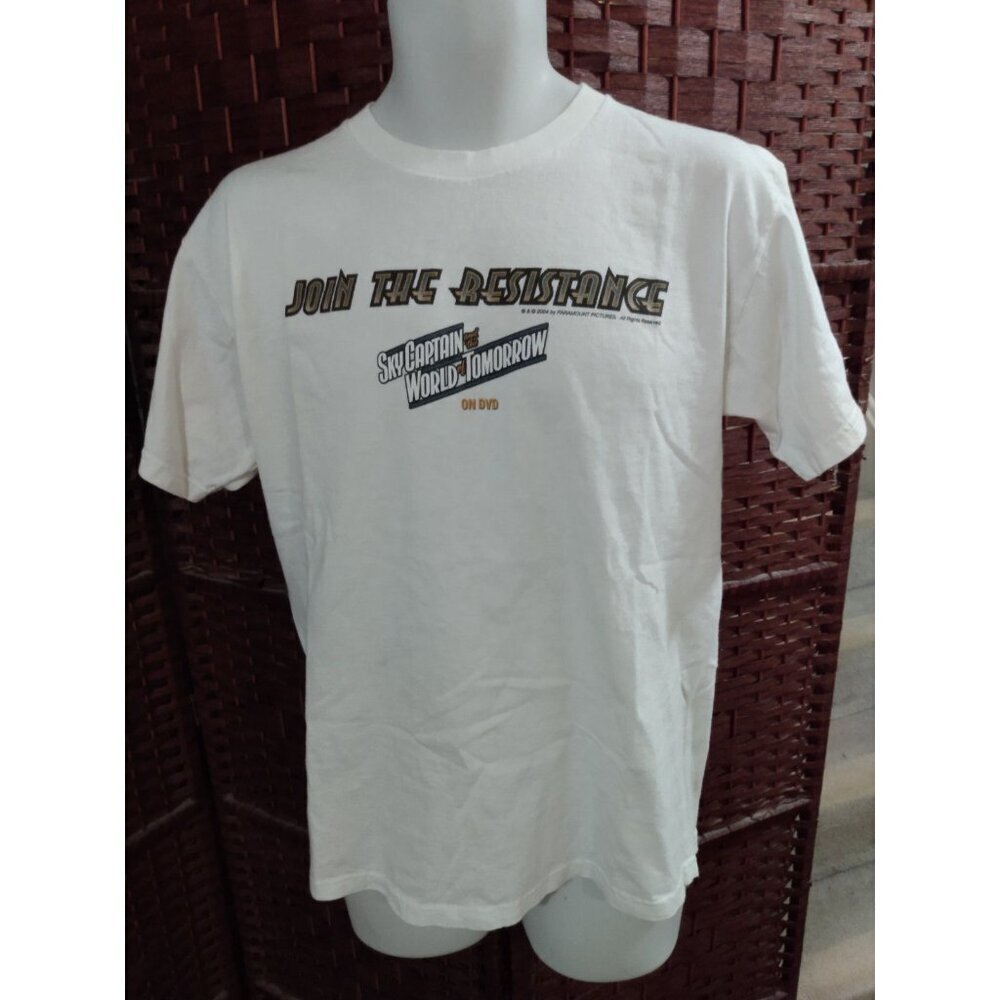 Vintage Sky Captain And The World Of Tomorrow T Shirt Movie Promo Large Y2K 2004